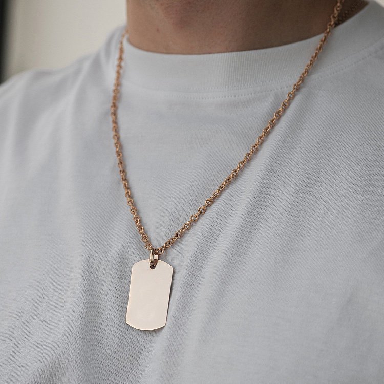 Великий золотий жетон (можливе гравіювання) п04062 від ювелірного магазину Онікс - 1