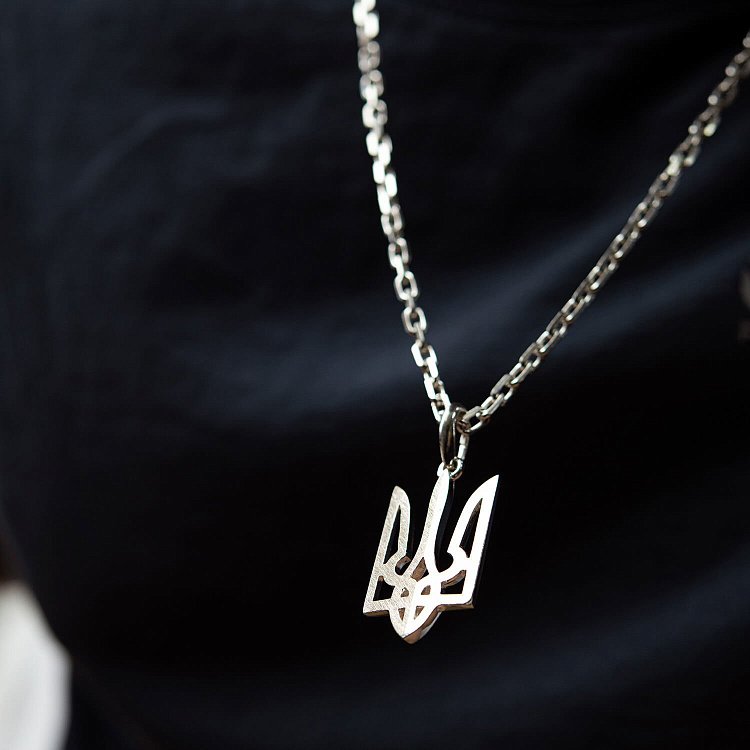 Срібний кулон "Герб України - Тризуб" 133125 від ювелірного магазину Онікс - 8