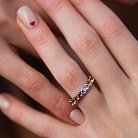 Золотое кольцо с разноцветными сапфирами кб0490gl от ювелирного магазина Оникс - 4