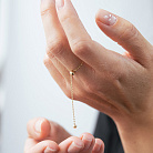 Кольцо "Шарик на цепочке" в желтом золоте к08111 от ювелирного магазина Оникс - 1