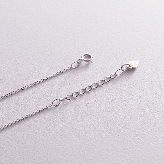 Серебряное колье с фианитом 18557 №3
