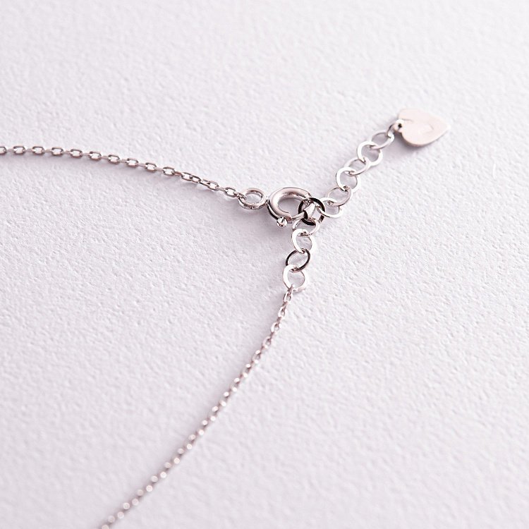 Золоте кольє "Хрестик" з фіанітами кол02186 від ювелірного магазину Онікс - 4