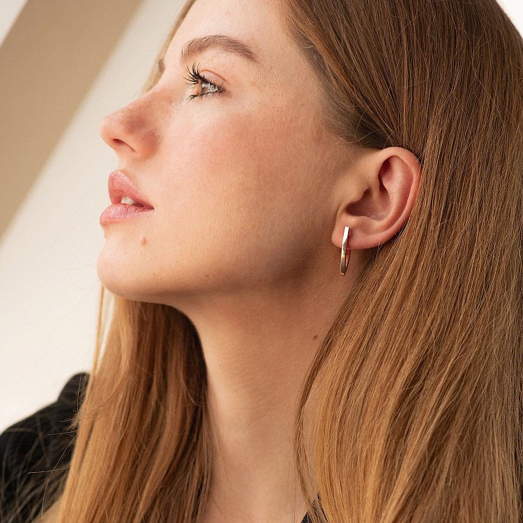 Серьги "Венди" в красном золоте с08519 от ювелирного магазина Оникс - 1