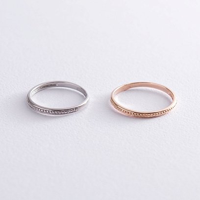 Каблучка в білому золоті к06593 №5