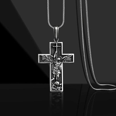 Серебряный крест "Архангел Михаил" 133172