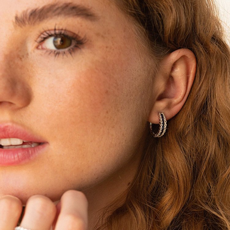 Золоті сережки з діамантами і сапфірами сб0400mi від ювелірного магазину Онікс - 4