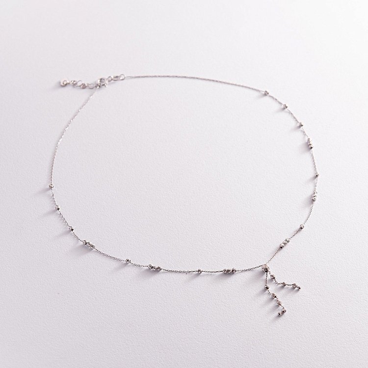 Серебряное колье "Шарики" 181204 от ювелирного магазина Оникс - 5