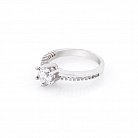 Заручальний срібний перстень (фіаніти) 111204 от ювелирного магазина Оникс - 2