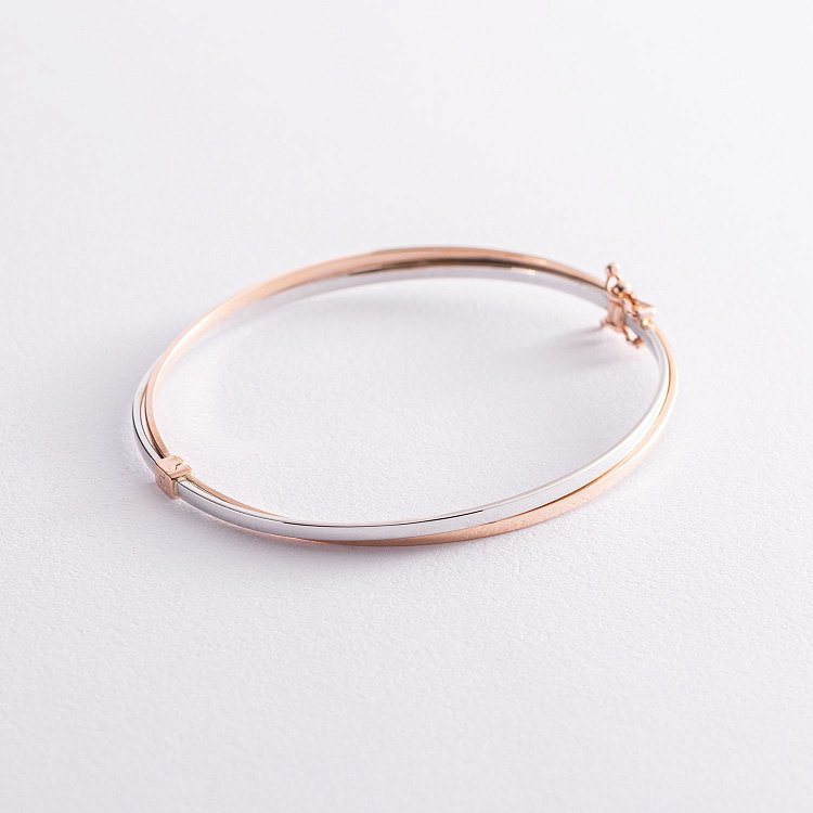 Жесткий золотой браслет б04785 от ювелирного магазина Оникс - 6