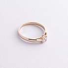Помолвочное золотое кольцо "Сердце" (фианит) к08155 от ювелирного магазина Оникс