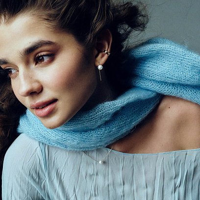 Золоті сережки "Витонченість" (перли) с07325 №8