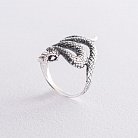 Серебряное кольцо "Змея" 112601 от ювелирного магазина Оникс - 3