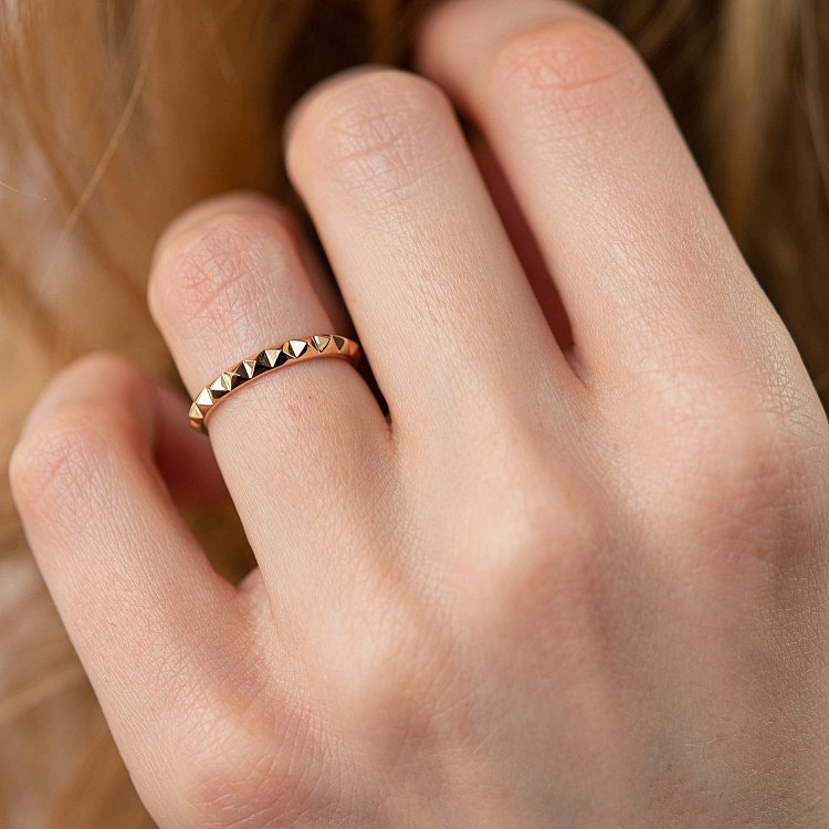 Каблучка "Mona" у червоному золоті к07408 від ювелірного магазину Онікс - 8