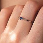 Золотое кольцо с синим сапфиром кб0110gl от ювелирного магазина Оникс - 3