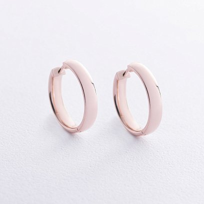 Сережки - кільця в червоному золоті с08673