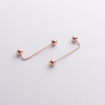 Золоті сережки "Ophelia" з кульками с09364 №3