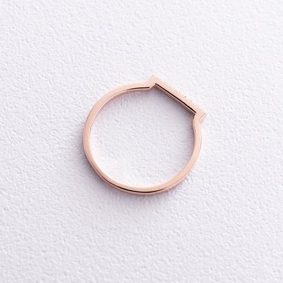 Каблучка "Astrid" у червоному золоті (фіаніти) к07568 №8