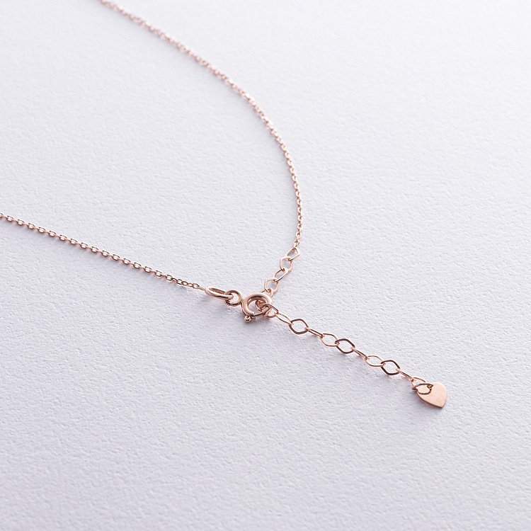 Кольє - краватка "Кольори свободи" у червоному золоті (фіаніти) кол02336 від ювелірного магазину Онікс - 2