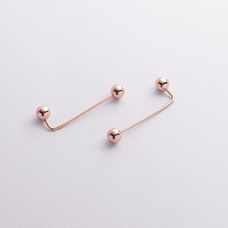 Золоті сережки "Ophelia" з кульками с09364 від ювелірного магазину Онікс - 2