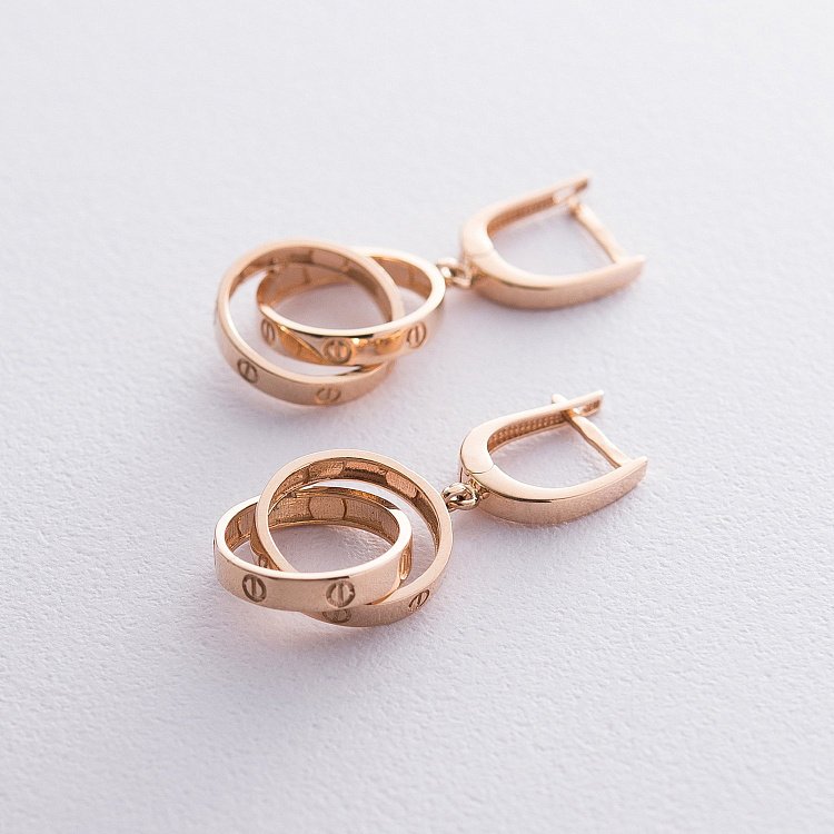 Золоті сережки Кола с06512 від ювелірного магазину Онікс