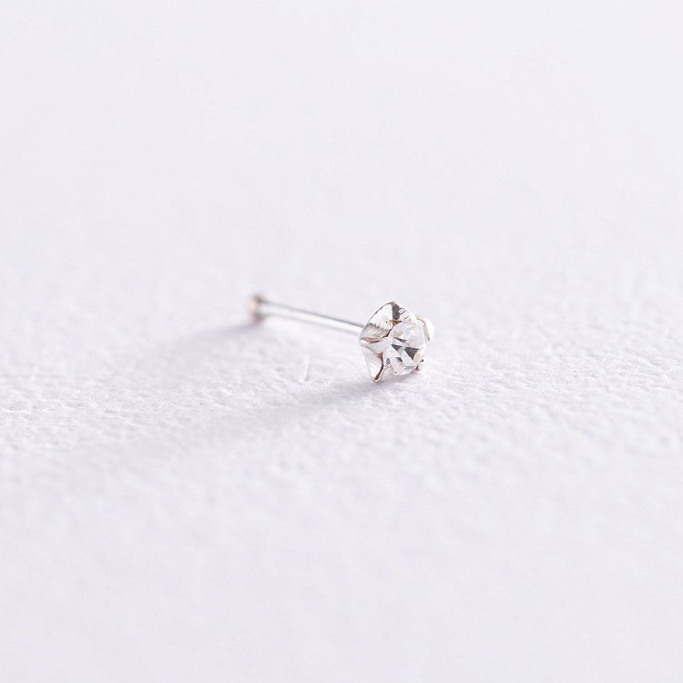 Срібний пірсинг в ніс "Зірочка" пирснзв від ювелірного магазину Онікс