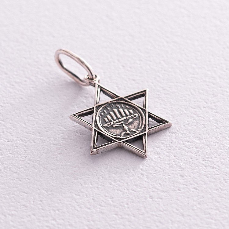 Срібна підвіска "Зірка Давида" 13217 від ювелірного магазину Онікс