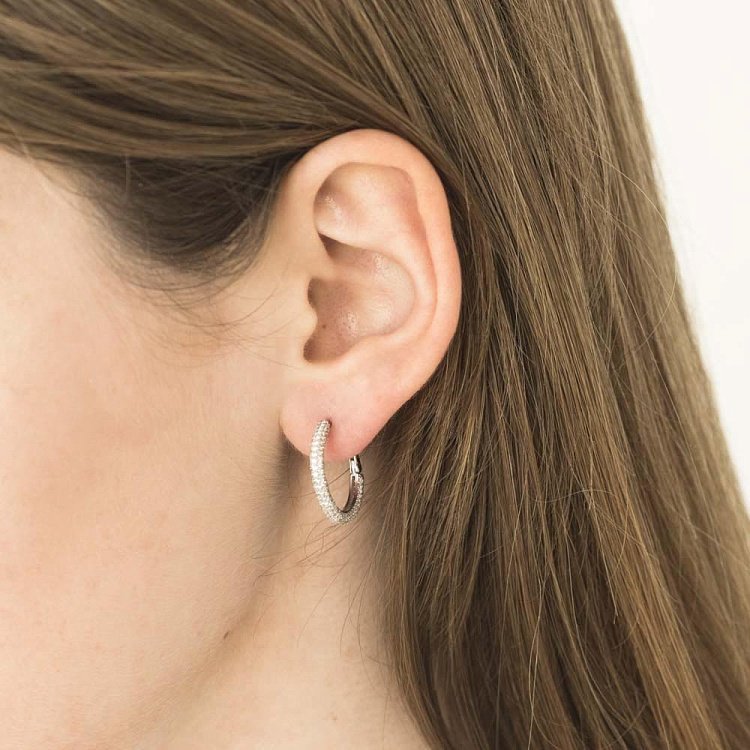 Золоті сережки з фіанітами с03676 від ювелірного магазину Онікс - 2