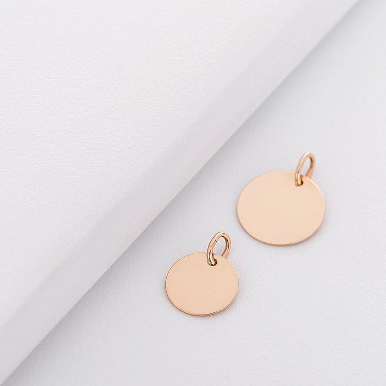 Кулон для гравировки в красном золоте (17 мм) п03611 от ювелирного магазина Оникс - 6