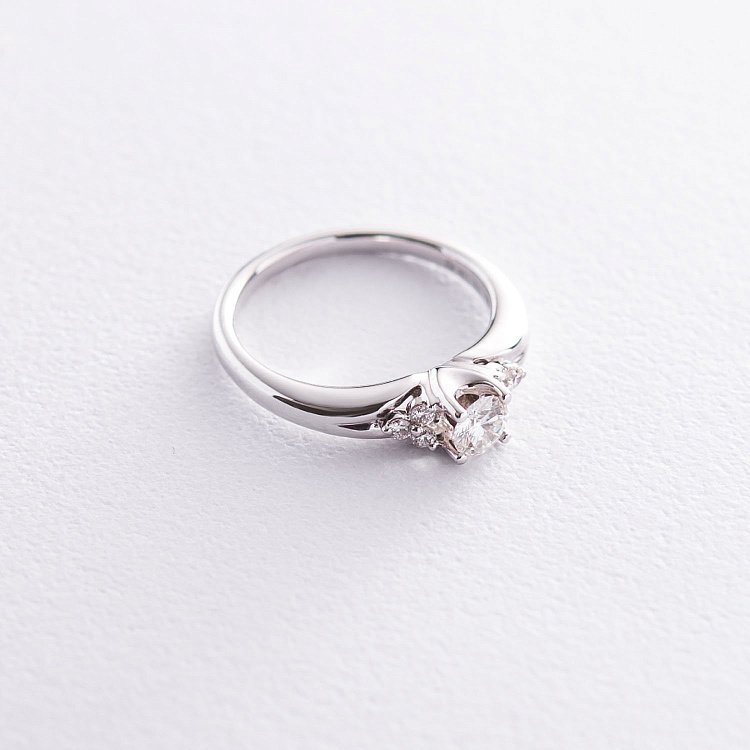 Каблучка в білому золоті з діамантами кб0188nl від ювелірного магазину Онікс - 2