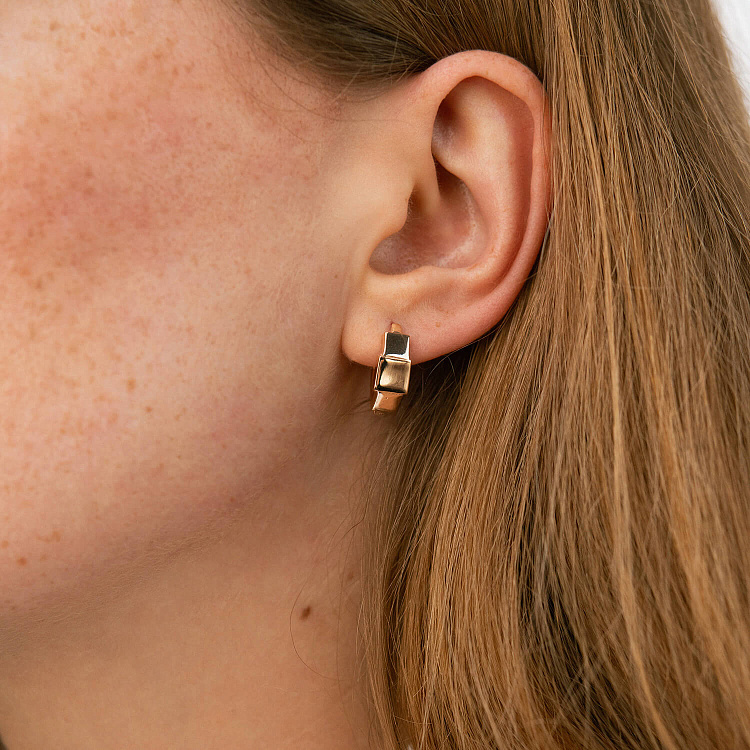 Серьги "Sandra" в красном золоте с09217 от ювелирного магазина Оникс - 3