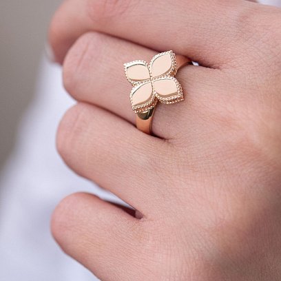 Золотое кольцо "Клевер" к06559 №3