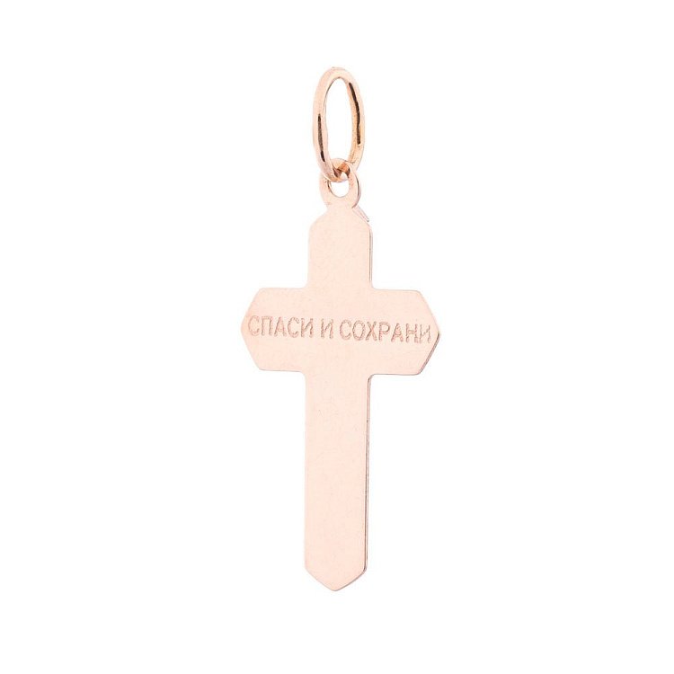 Золотой православный крестик п02346 от ювелирного магазина Оникс - 1