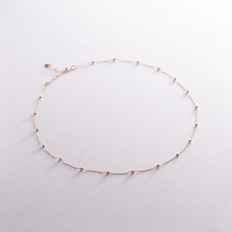 Колье "Шарики" в желтом золоте кол02344 от ювелирного магазина Оникс