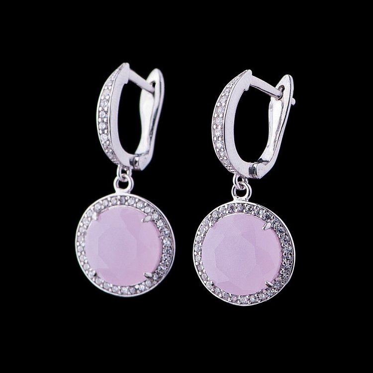 Сережки з фіанітами 121914 від ювелірного магазину Онікс