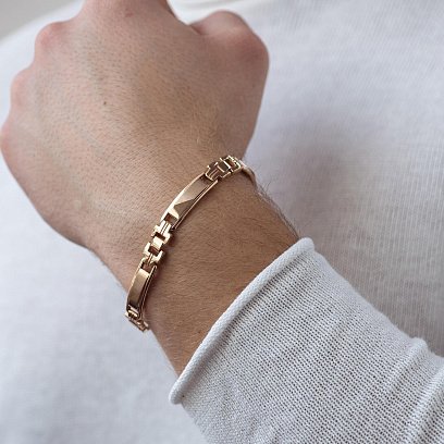 Чоловічий золотий браслет б05577 №2