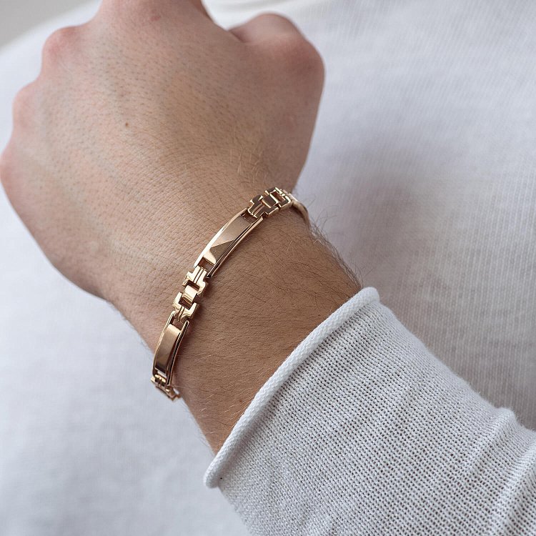 Чоловічий золотий браслет б05577 від ювелірного магазину Онікс - 1