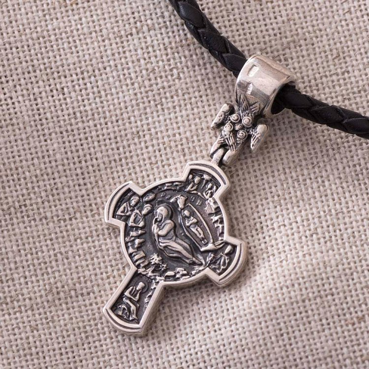 Православний хрест "Розп'яття. Різдво Христове" 131625 від ювелірного магазину Онікс - 6