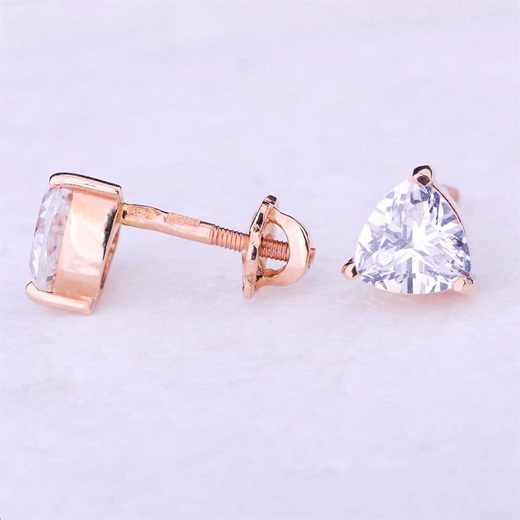 Серьги-гвоздики с фианитами (6мм) с01230 от ювелирного магазина Оникс - 1