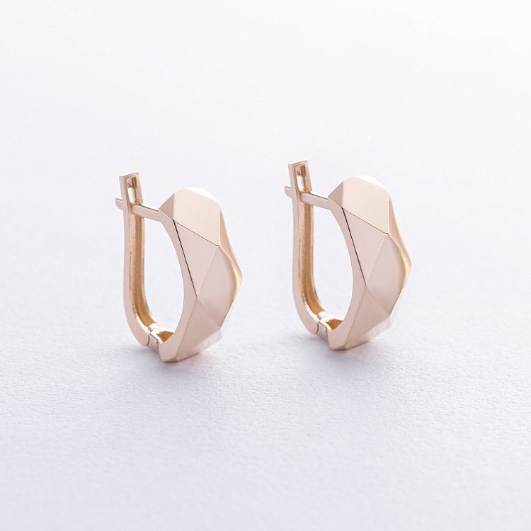 Сережки "Досконалість" у жовтому золоті с08746 від ювелірного магазину Онікс