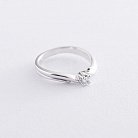 Золотое помолвочное кольцо (фианит) к06161 от ювелирного магазина Оникс - 2