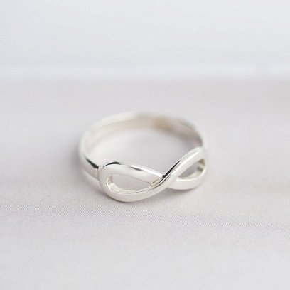 Серебряное кольцо "Бесконечность" 111376 №4