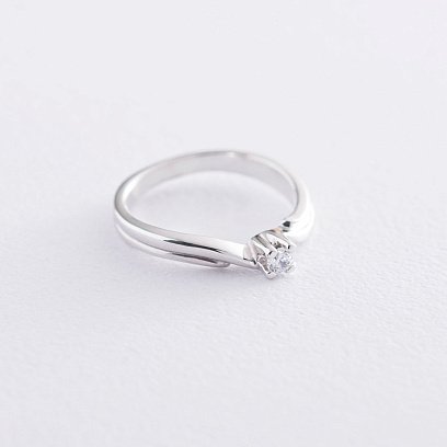 Золотое помолвочное кольцо (фианит) к06161 №3