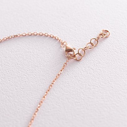 Колье "Бабочки" в красном золоте (эмаль) кол01652 №4