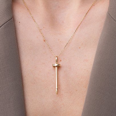 Кольє "Цвях" у жовтому золоті кол02183 №6