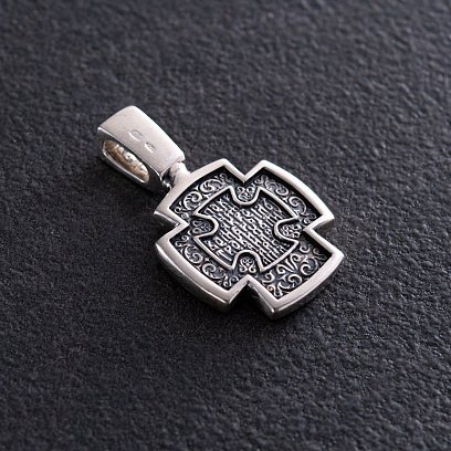 Серебряный крестик Архангел Михаил 131191 №3
