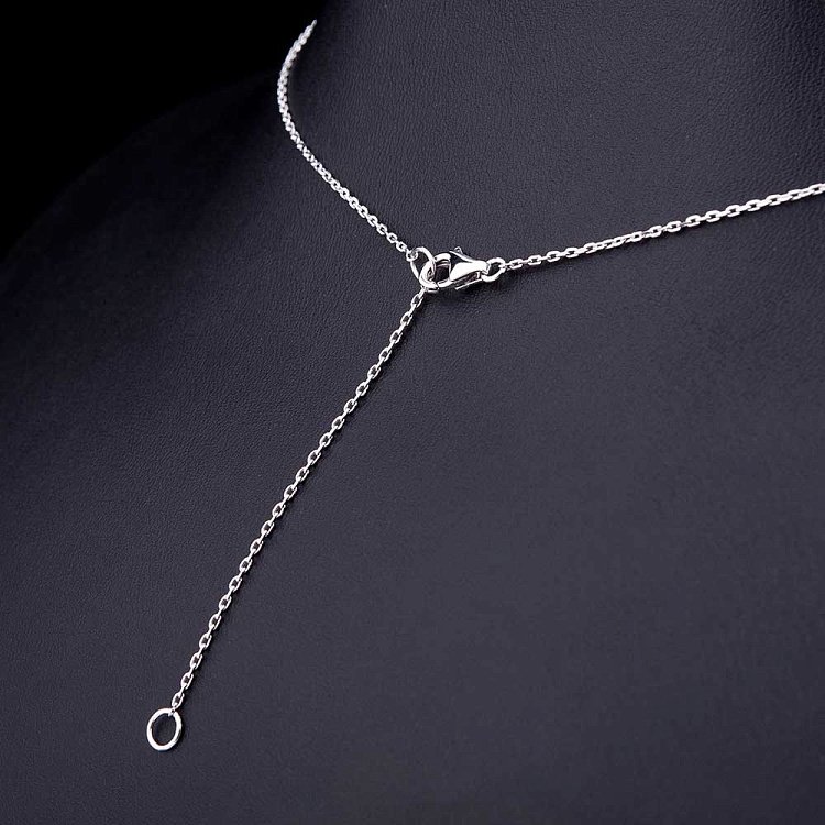 Серебряное колье с фианитами 18367 от ювелирного магазина Оникс - 2