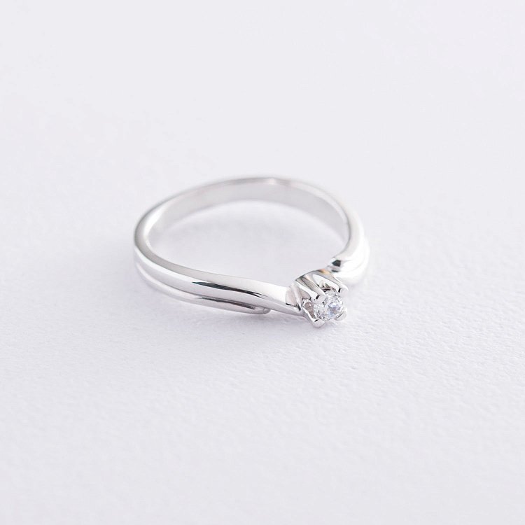 Золотое помолвочное кольцо (фианит) к06161 - 2 Золотое помолвочное кольцо (фианит) к06161 от ювелирного магазина Оникс - 2