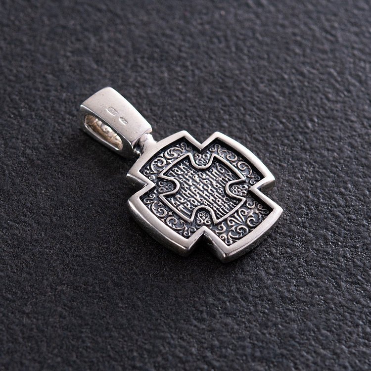 Серебряный крестик Архангел Михаил 131191 от ювелирного магазина Оникс - 2