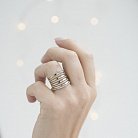 Золота каблучка з фіанітами к03655 от ювелирного магазина Оникс - 3