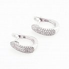 Золоті сережки з діамантами T03052E от ювелирного магазина Оникс - 1